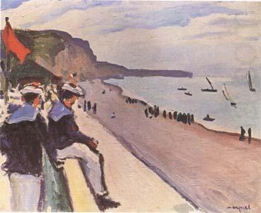 The Beach at Fecamp (mk09), Marquet, Albert